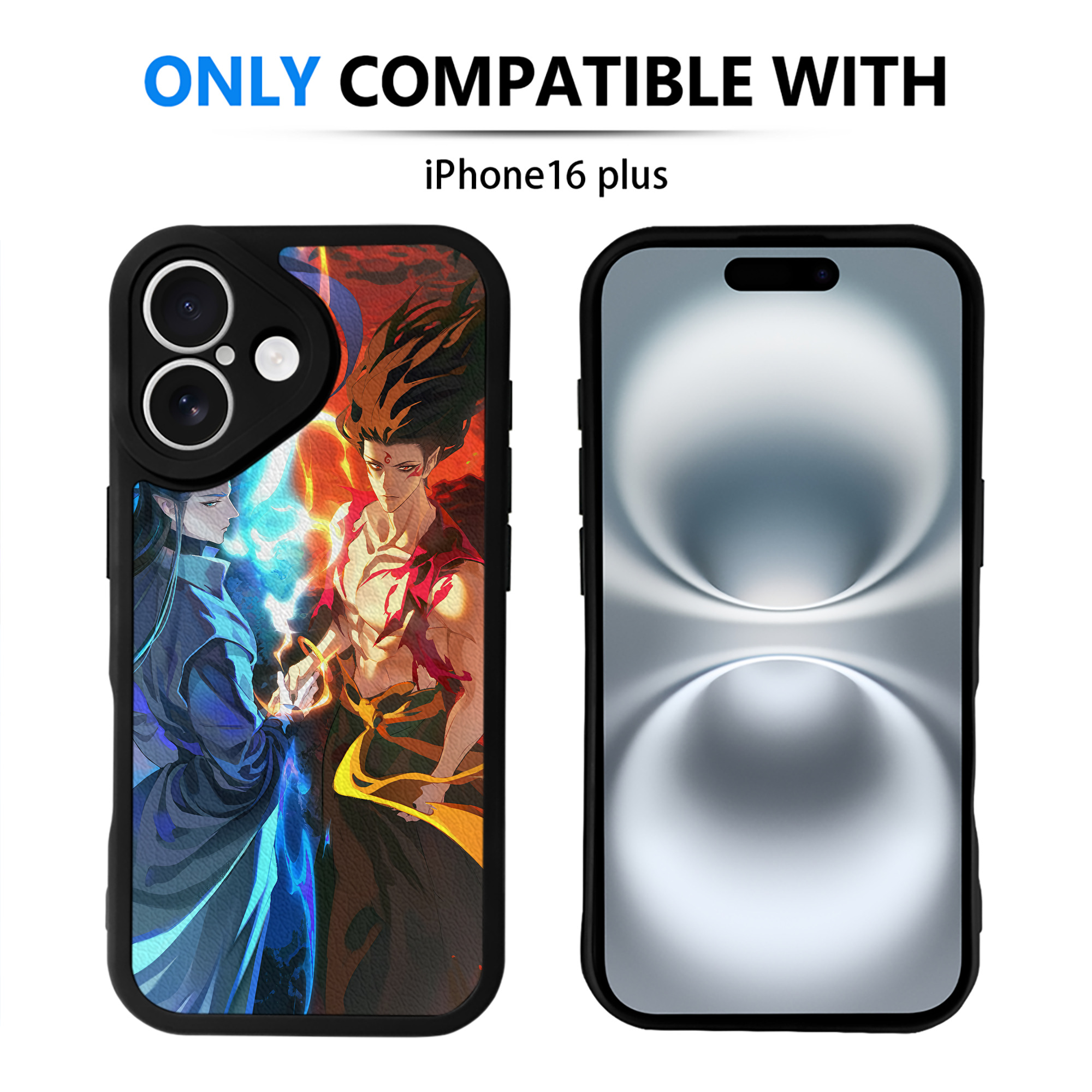 （画像用） Ne Zha 2 ナタ 魔童の大暴れ 【iPhone 16シリーズ対応】シリコンスマホケース（レザー調） 材質：シリコン